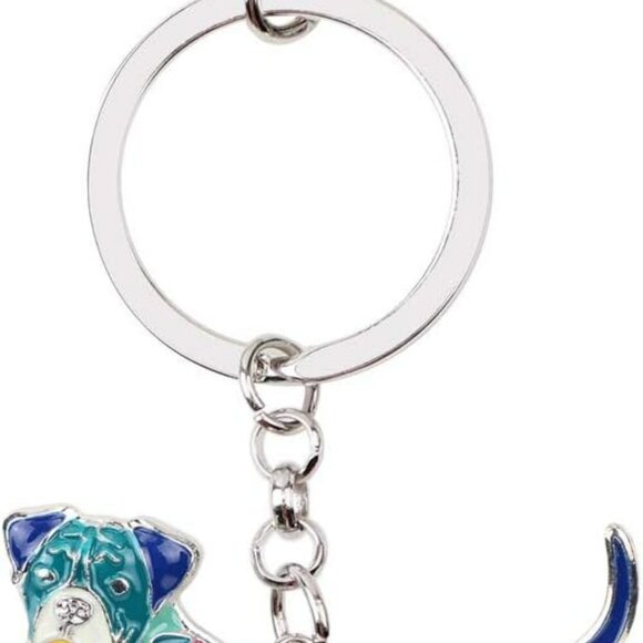 Cute Enamel Dog Keychain Keyring Pets Dog Keyrings for Women Purse Bag Accessori - Picture 4 of 7